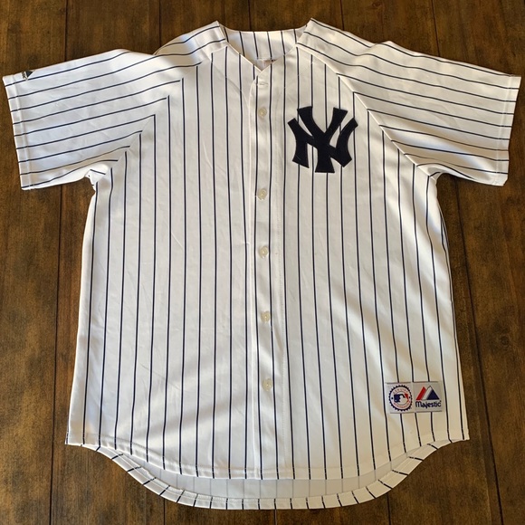 yankees button down jersey